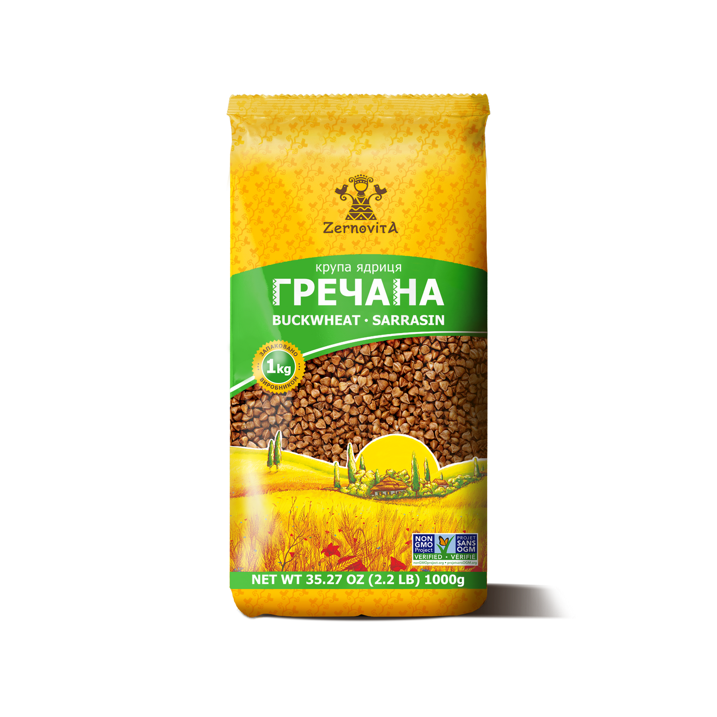 Zernovita Buckwheat Groats, Premium Quality, 2.2lb, 1kg, Гречана крупа, Гречка в США