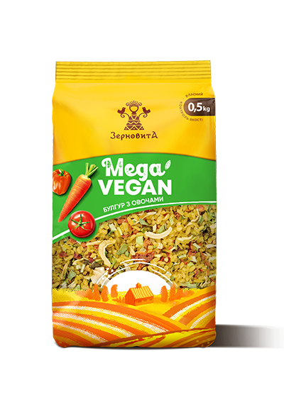 Bulgur with veggie, 0.5kg, Non-GMO
