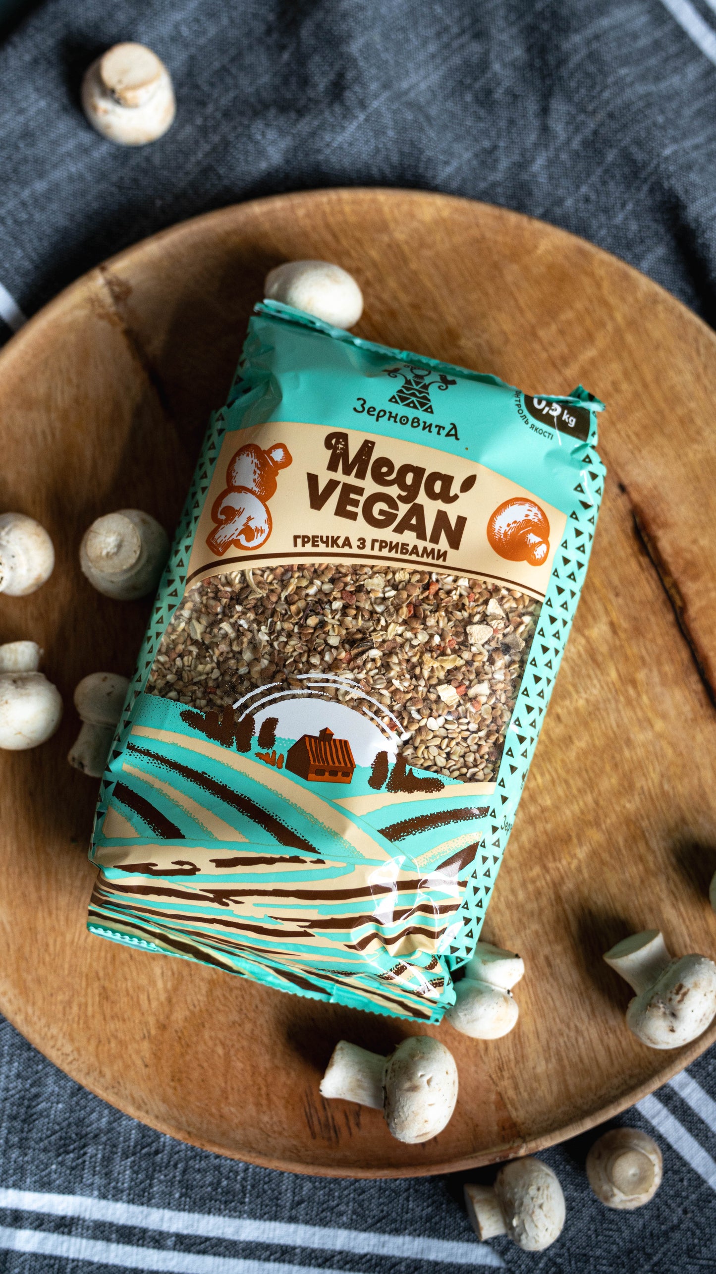 Buckwheat with mushrooms, 0.5kg, Non-GMO