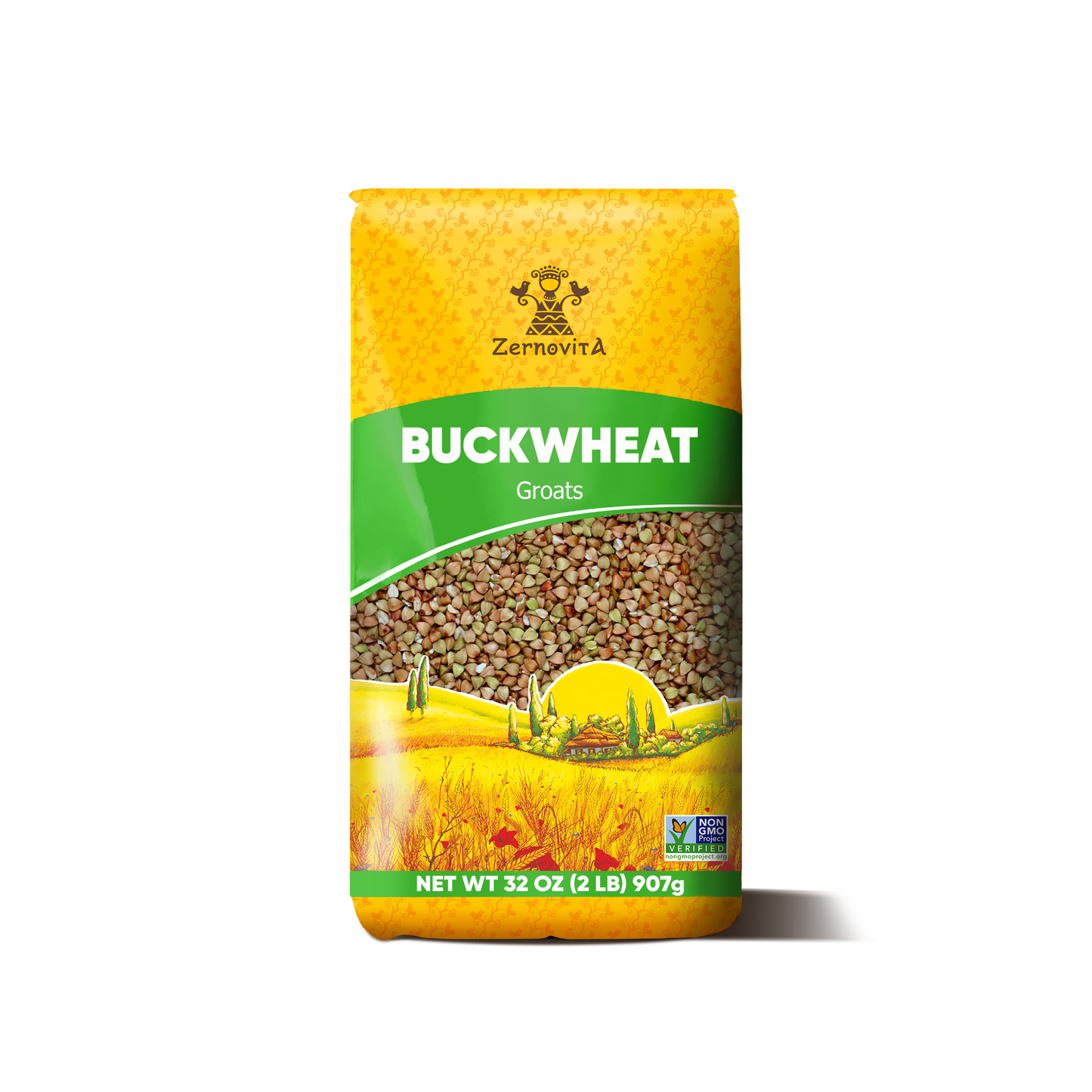 Zernovita Green Buckwheat, 2lb, Non GMO, Premium Whole Grain