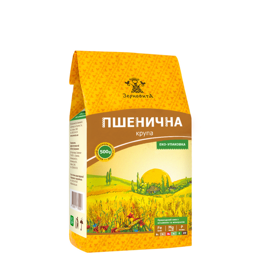 Zernovita Wheat Groats, Пшенична Крупа, 1.1lb-(500gr)