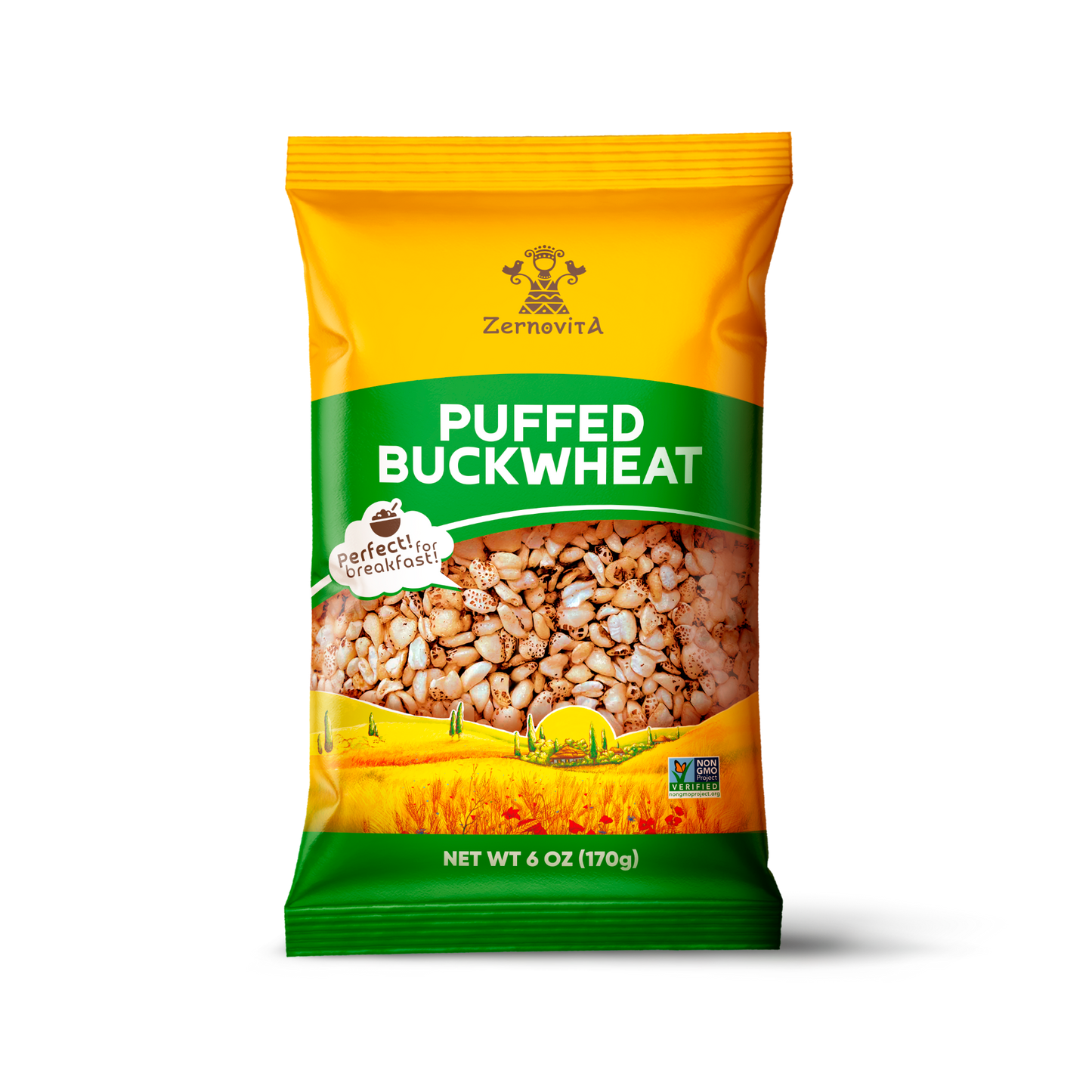 Zernovita Puffed Buckwheat 170g, (6oz)
