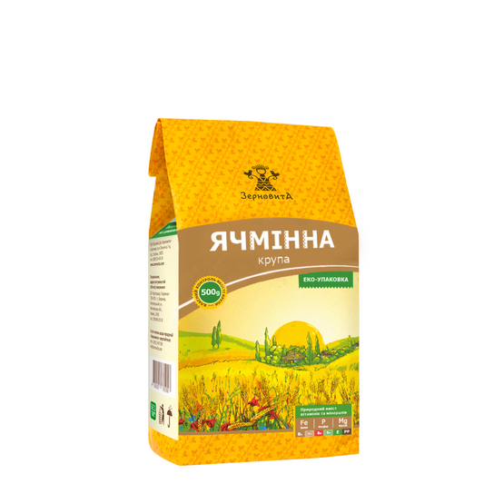 Zernovita Barley Groats, (1.1lb-500gr), Ячмінна крупа, Non-GMO